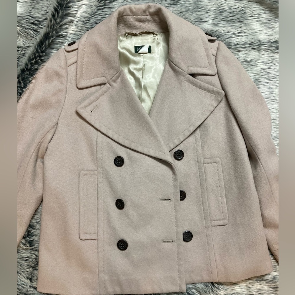 J.Crew Classic Taupe Pea Coat Vintage